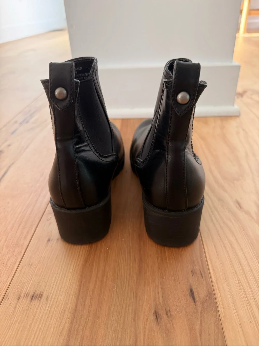 Classic Black Chelsea Lug Bootie - Women's Chelsea Boot size 7.